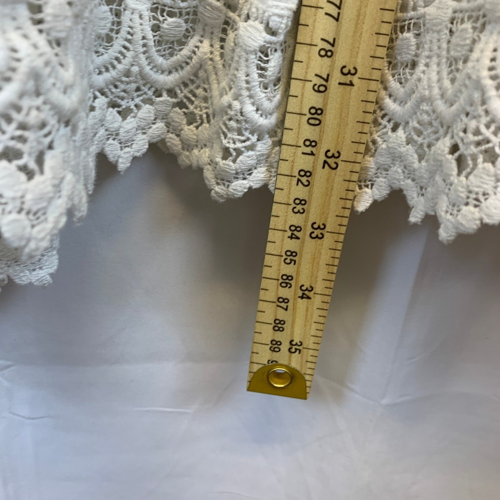Karen Kane Womens Off White Embroidered Eyelet Off Shoulder Dress XL - Picture 12 of 16